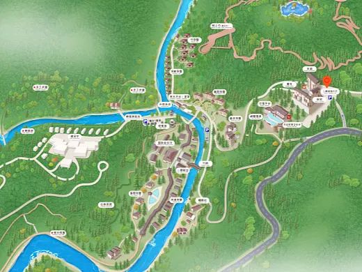张家川结合景区手绘地图智慧导览和720全景技术，可以让景区更加“动”起来，为游客提供更加身临其境的导览体验。
